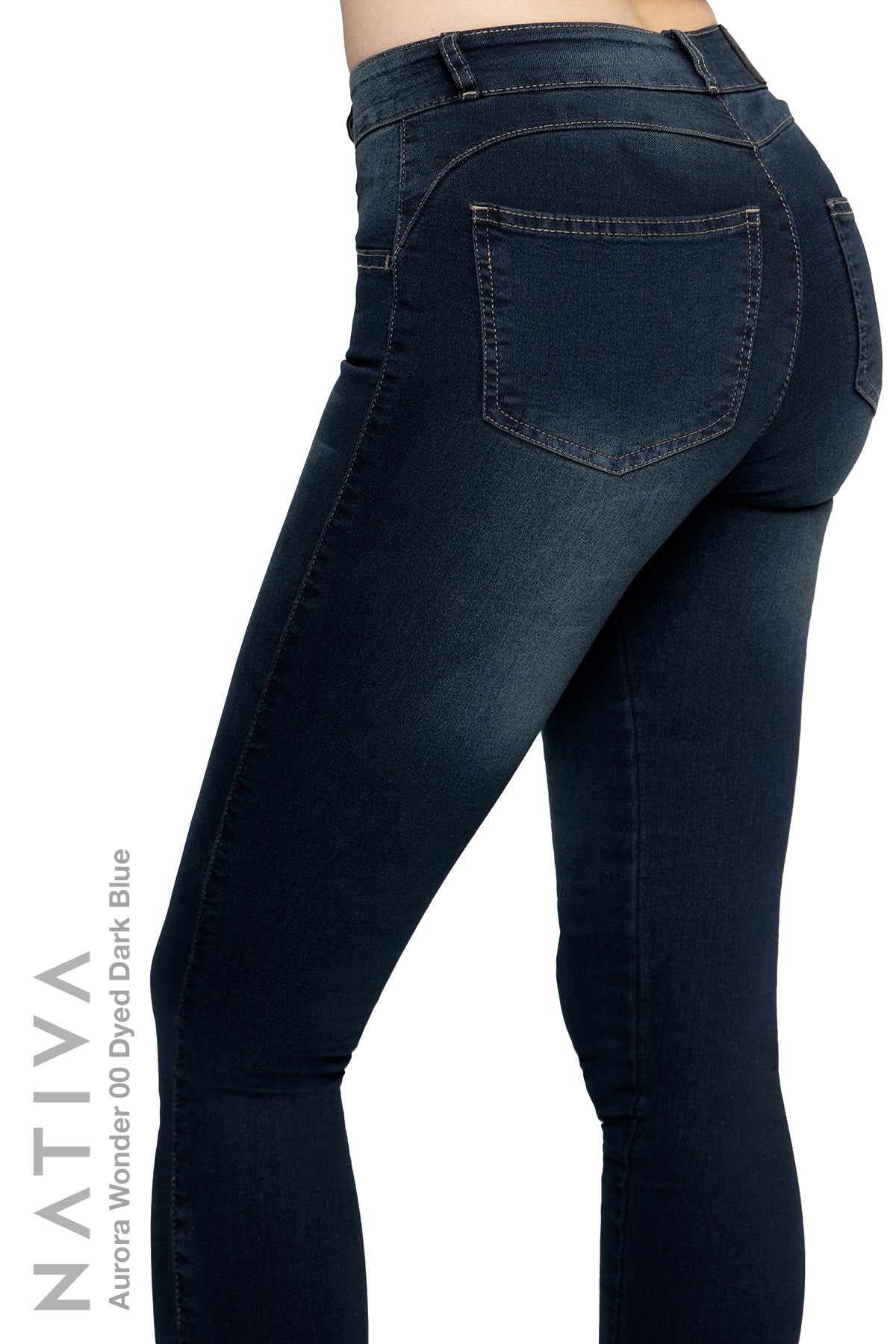 SUPER SKINNY JEANS, AURORA WONDER 00 DYED DARK, Talle Medio. Moldeador y Afirmador. Casual 7 días. Tecnología No Stress®