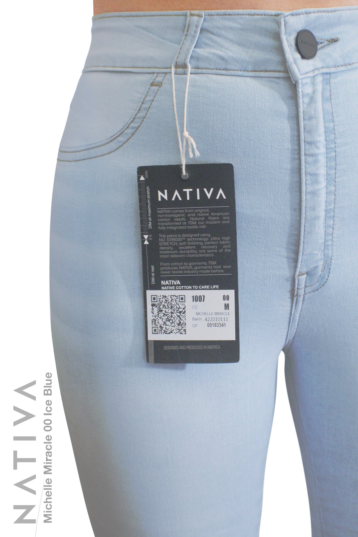 SUPER SKINNY JEANS, MICHELLE MIRACLE 00 ICE BLUE, Talle Alto. Moldeador. Movimiento Intenso. Tecnología No Stress®